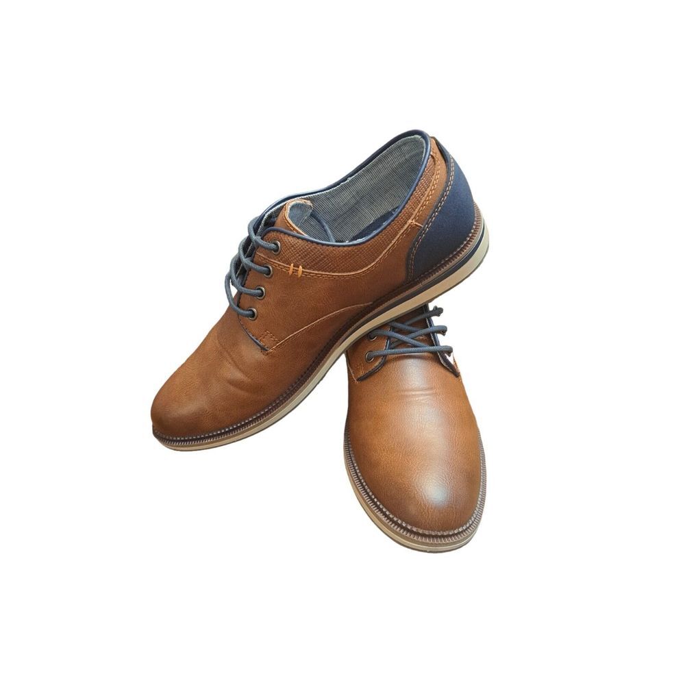 Sonoma Dress Shoes Mens 8M Brown Blue Freer Cognac‎ Ortholite Eco Comfort